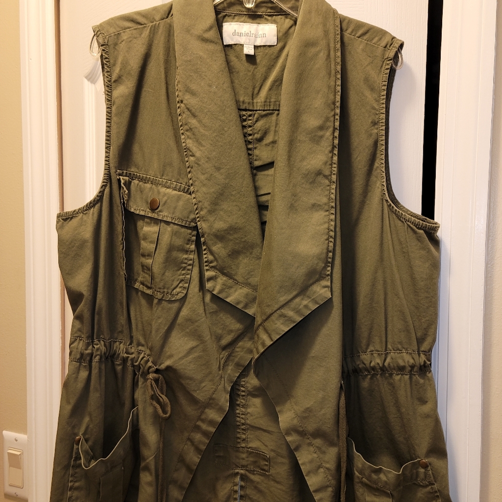 Olive green vest